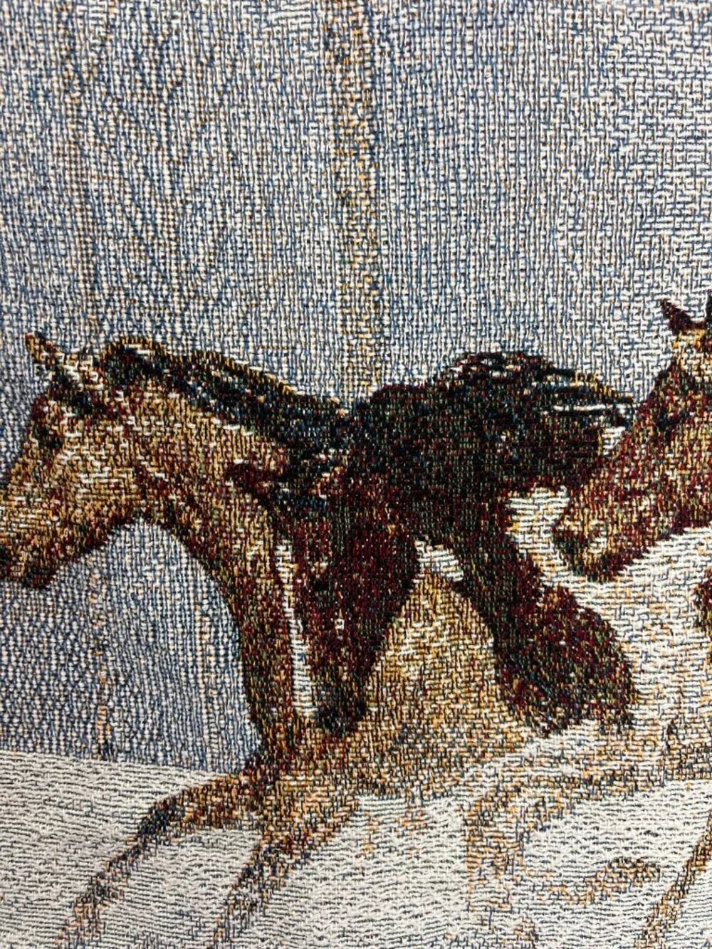 Wild Horses Woven Throw Blanket By C. Cummings 55